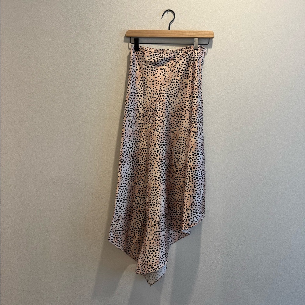 Petal & Pup Tan Asymmetrical Maxi Skirt Night Out